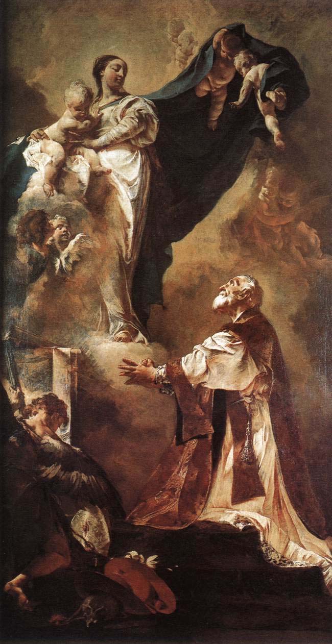 The Virgin Appearing to St Philip Neri a